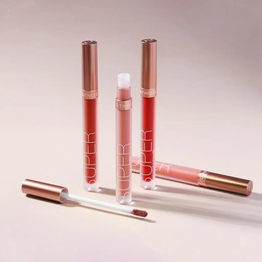 Matowy zestaw do ust Velvet Nude Liquid Gloss Wodoodporny tint Trwały kolor do makijażu dla kobiet