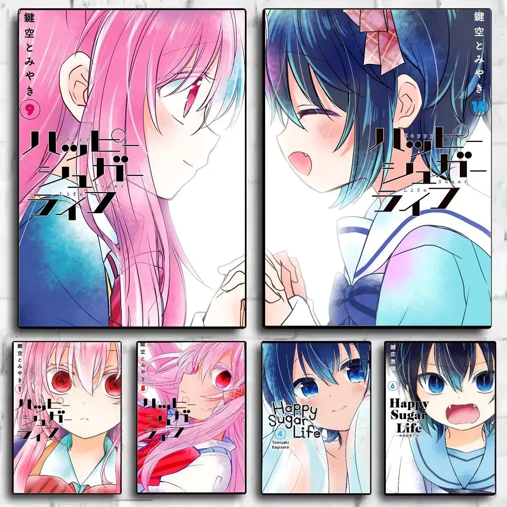 Anime H-Happy S-Sugar Life Poster Wall Art Print Sticker for Bedroom Living Room Dorm Office Modern Home Decor