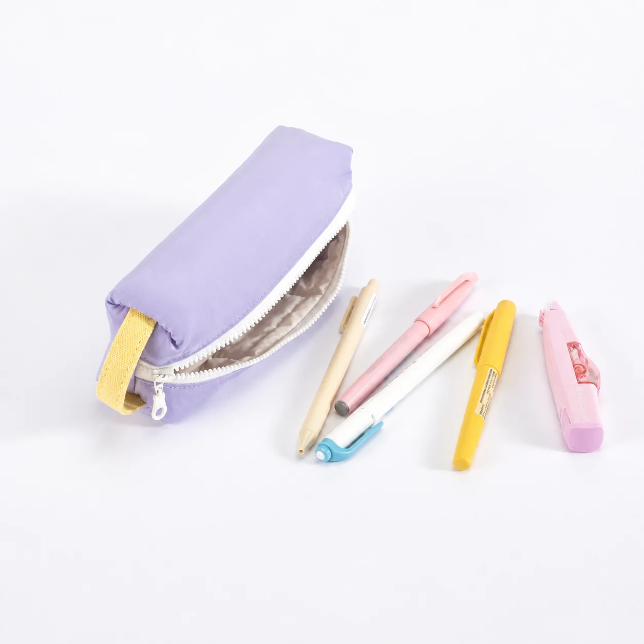 Pencil Bag Minimalist Soft Fabric Pencil Bag Student Pencil Bag Lightweight For Exam Preparation Earphone Storage Students