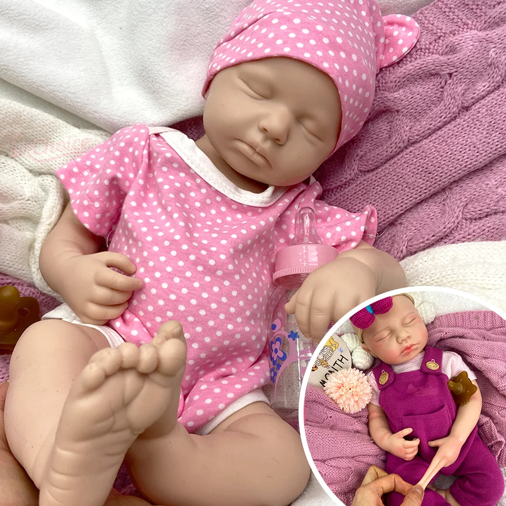 

20" Custom Reborn Silicone Baby Doll Weighted Unpainted/Painted Realistic Reborn Doll Lifelike Cuddle Doll Christmas Collection