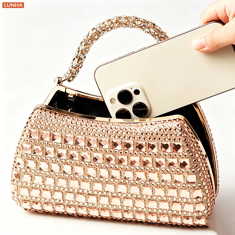 Event Party Box - Dames Volledige Strass Box Clutch Avondtasje