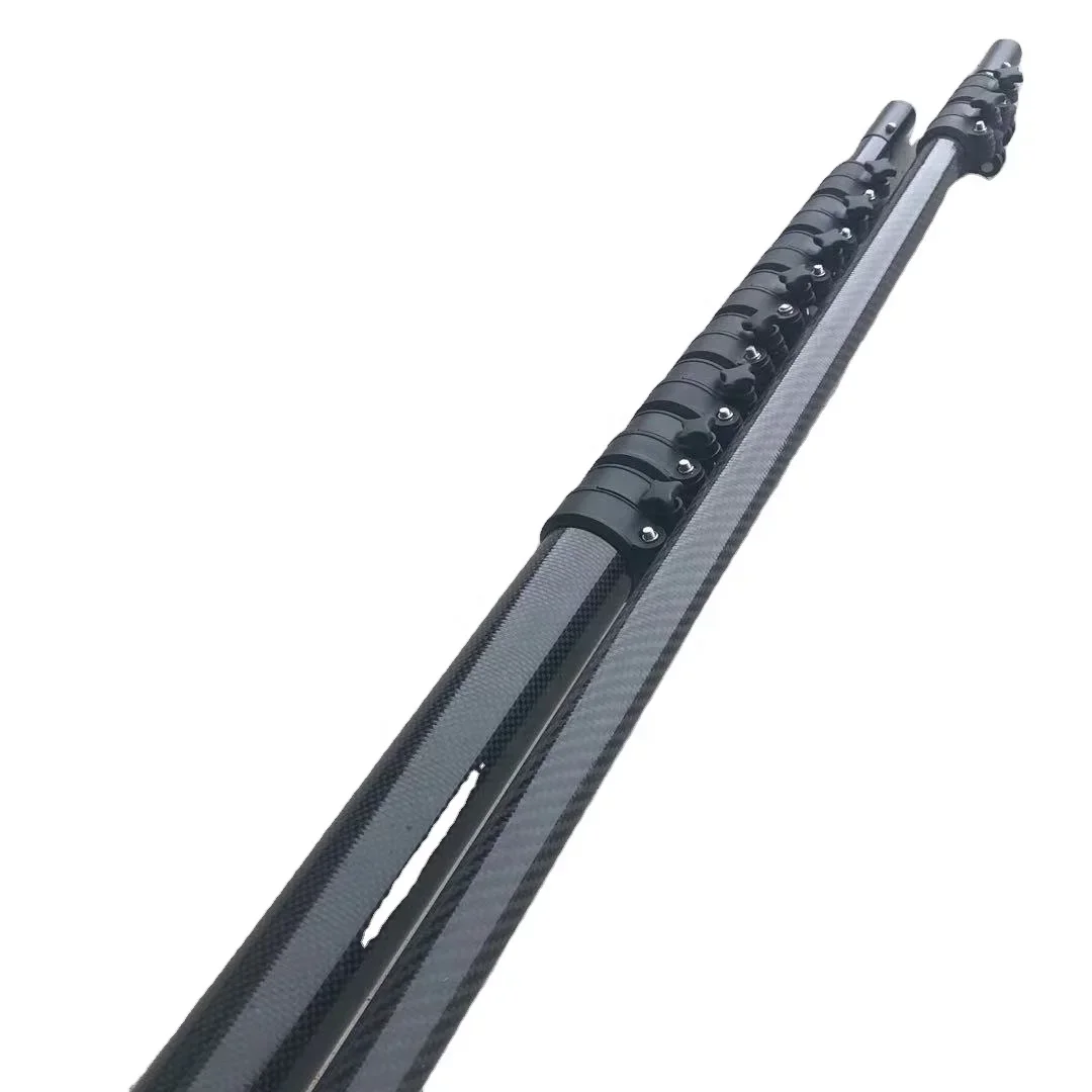 FOR 15M 16.5M  20M 24M carbon fiber telescopic pole extension pole with 3K tube carbon fiber tube