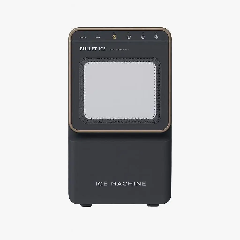 

Compact Bullet Ice Maker Machine | Fast Ice Production Low Noise Modern Design Perfect For Home Office Parties