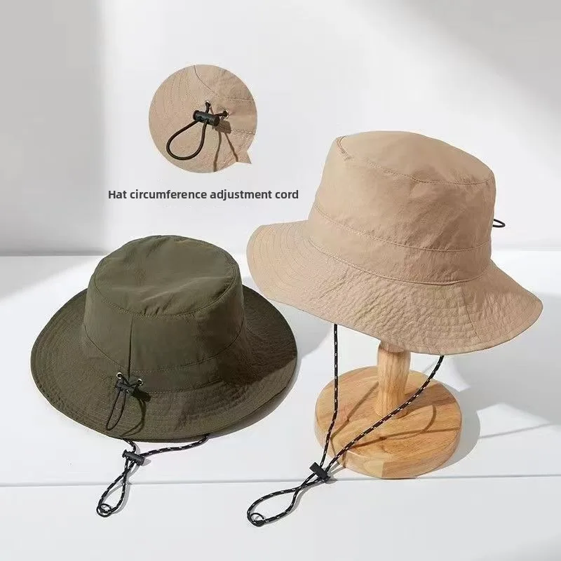 Summer Anti‑UV Waterproof Bucket Hat, Foldable Sun Protection Camping Hiking Mountaineering Cap with Storage Bag for Outdoor Travel