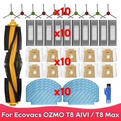 Nadające się do Ecovacs DEBOT OZMO T8 + / T8 AIVI / T8 Max / N8 Plus / N8 Pro Roller szczotka boczna filtr mopa części i akcesoria do torebek kurzu