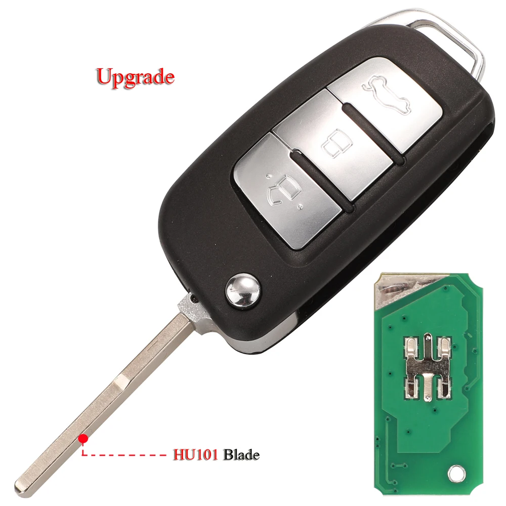 

jingyuqin Modified Remote Car Key For Ford Focus Mondeo Galaxy Fiesta C Max S Max 315/433MHZ ID60/ID63 Chip 3 Buttons HU101/FO21