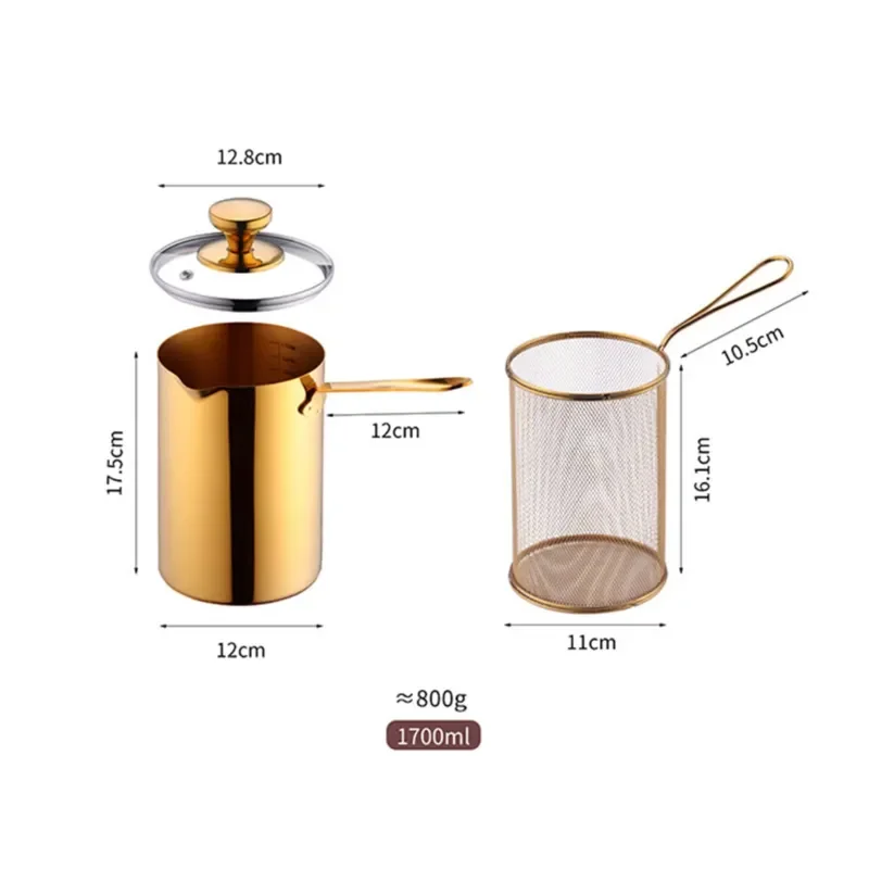 304 stainless steel uncoated single-handled milk pot, baby food binaural soup pot