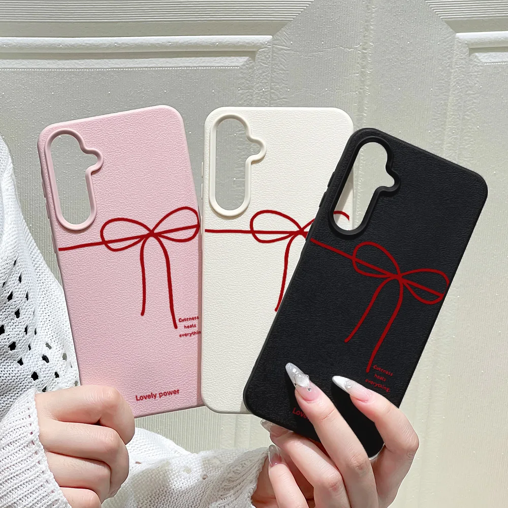 Handyhülle mit Schleifenmuster für Samsung Galaxy A56 5G A16 A17 A55 A36 A53 A35 A06 A07 A26 A34 S25 Ultra S24 FE S23 Weiche TPU-Abdeckung