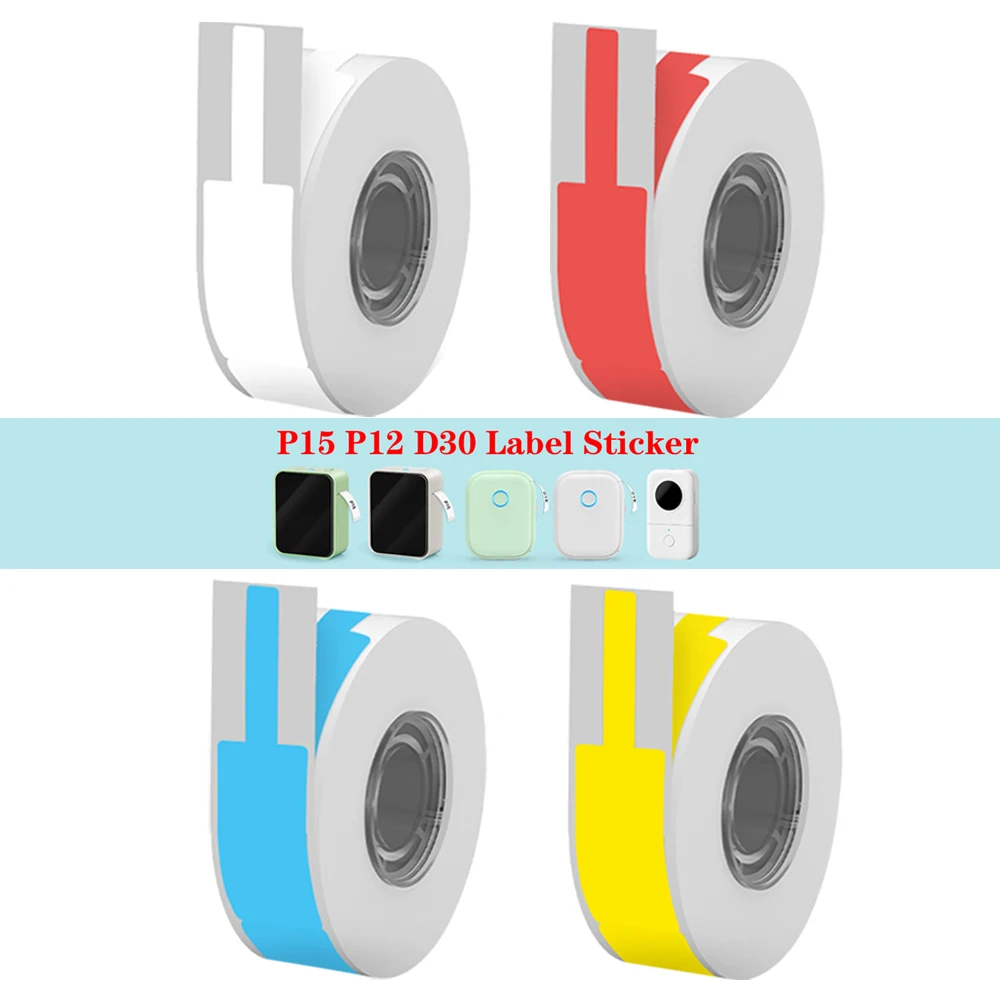 1Roll Cable Wire Label Paper for Marklife P12/P15/P50 Phomemo Q30/D30 KingJim LR5C Office Labeling MAKER