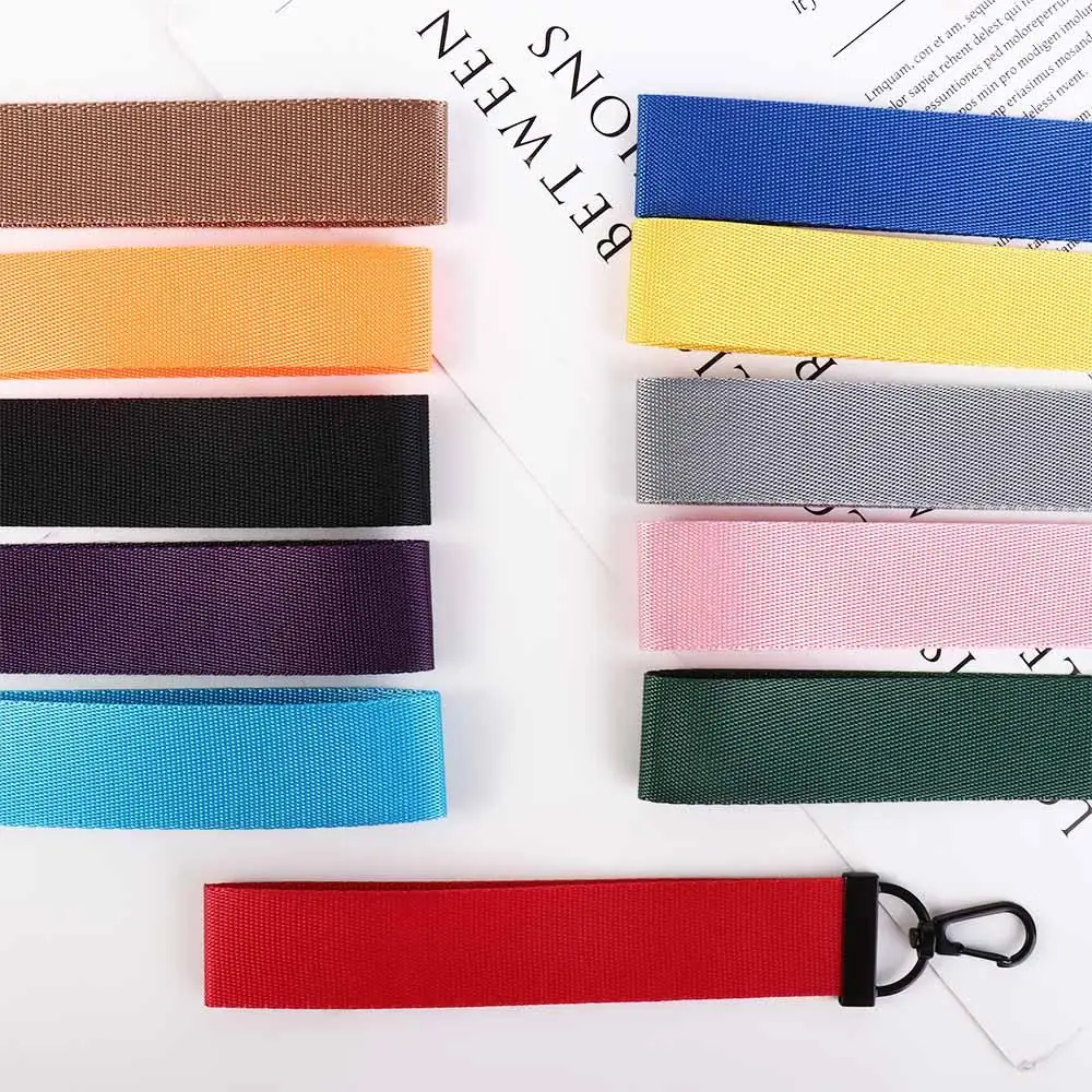 Solid Colors for Women Bag Keyring Car Keyring Bag Charms Neck Strap Lanyard Keychain Lanyard Phone Straps Ribbon Rope Keychain