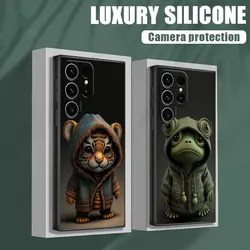 Tiger Frog Monkey Duck Panda Cat For Samsung Galaxy S24FE S25 Ultra S23 S21 S20 FE S22 S24 Plus Phone Case Note20 Ultra 5G Cover