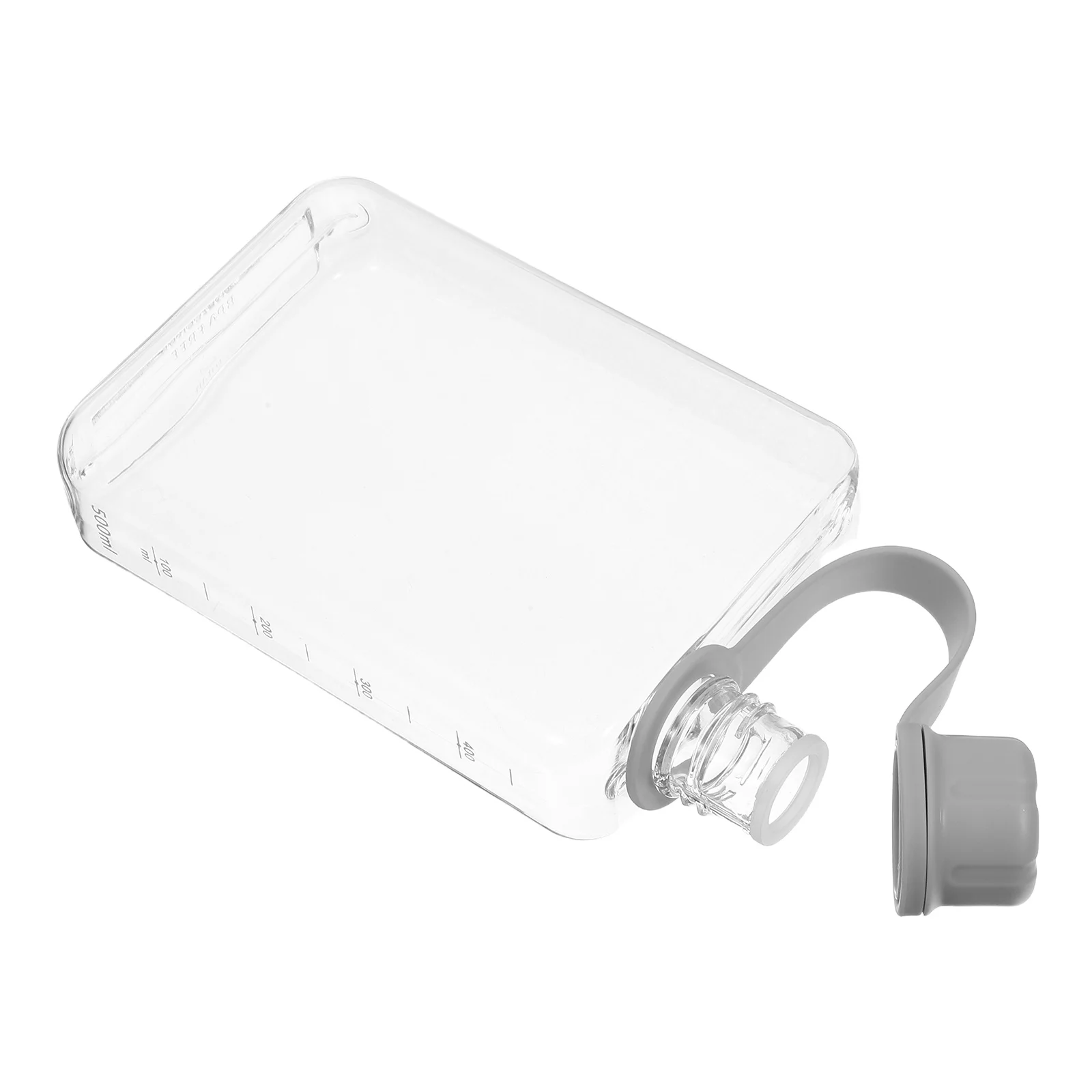 

500Ml Leakproof Flat Travel Water Bottle Portable Reusable Plastic Flask Slim Design for Gym Fitness Camping Handbags