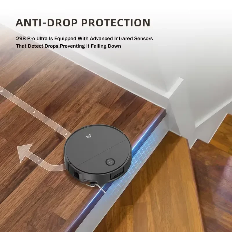 For Brushless Motor Sensor Anti Fall Design Filter Self Cleaning Laser Floor Cleaning Robot Vacuum 20Kpa AI Camera Line Laser