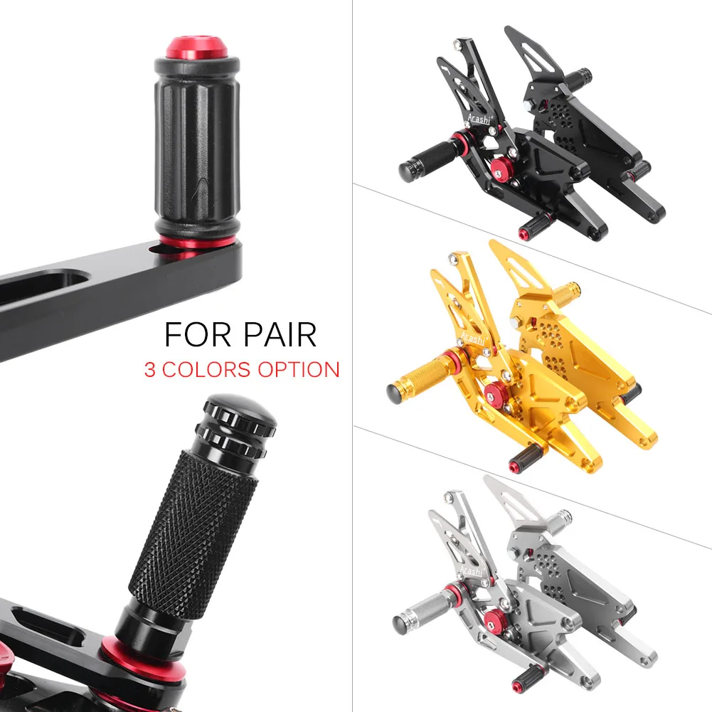 Motorcycle Spare Parts CNC Adjustable Rearset Rear Set Footpegs For Yamaha MT-03 MT-25 2015