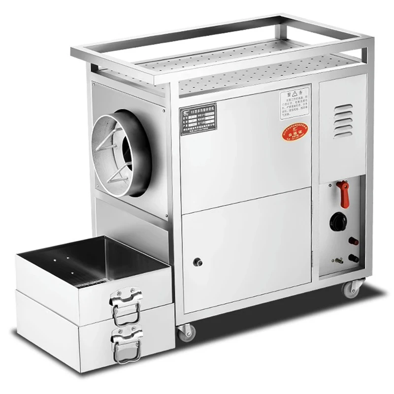 Machine à rôtir au gaz commerciale, châtaignes frites au sucre, tambour entièrement automatique, noix grillées, cacahuètes, graines de melon, noix