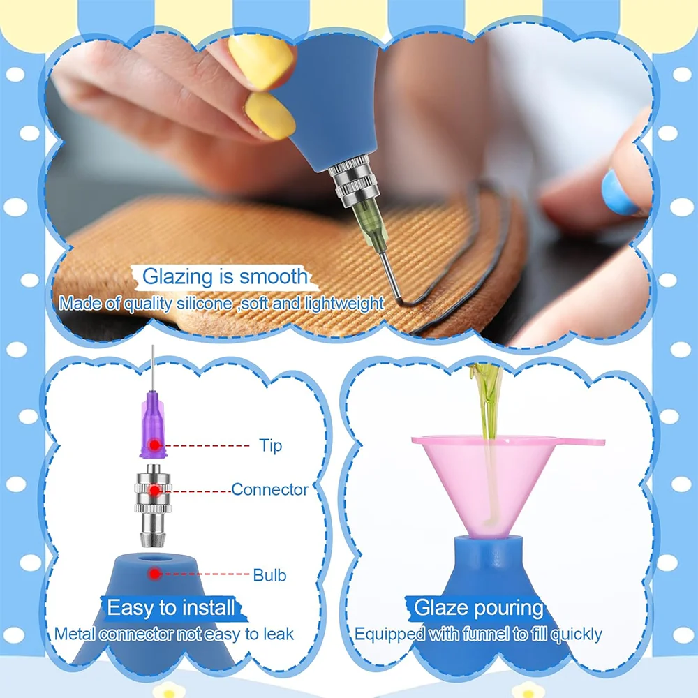 Precision Applicator Set, Precise Applicator with Needle and Funnel, Precise Dispensing Tool for Essential Oils/Liquids/Glue, Multi-Specification Stainless Steel Needles, Suitable for Liquids of Different Viscosities, Leak-Proof Design