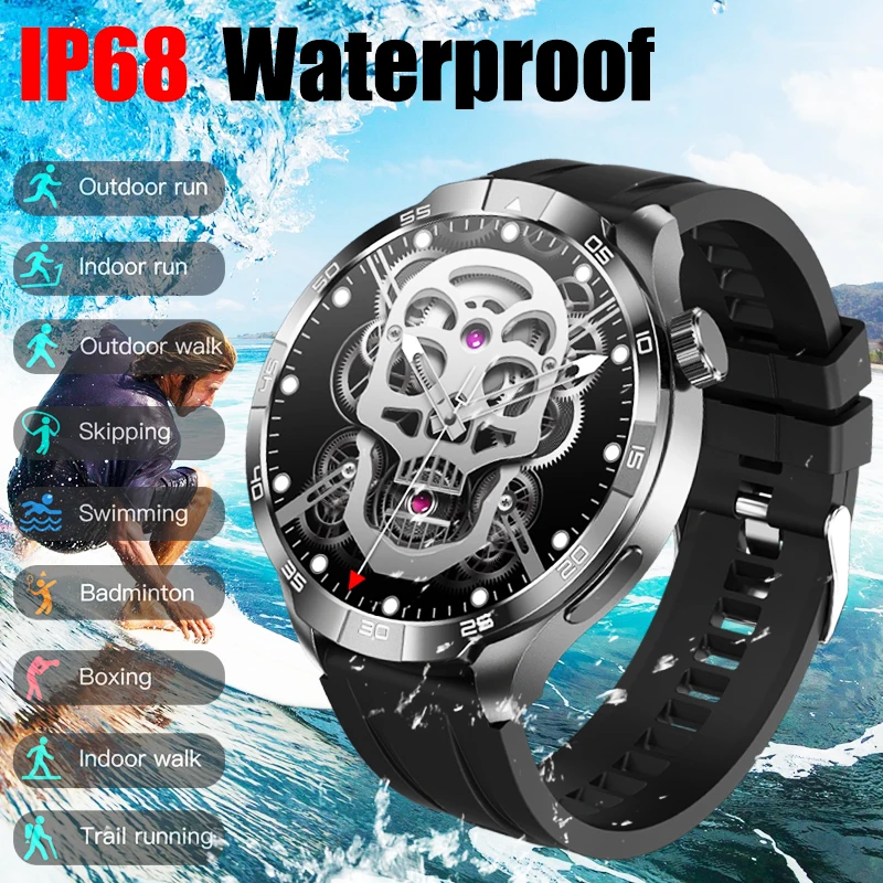 2024 For HUAWEI Outdoor Sports Smart Watch 4 Men 1.85 HD Screen GPS NFC Compass Heart rate Waterproof Bluetooth Call SmartWatchs