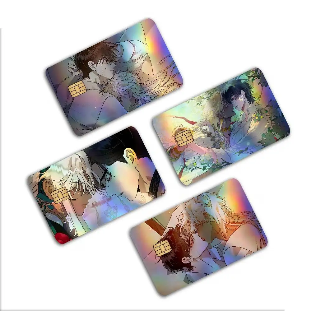 Brothers without a tomorrowS bl Anime Versatile Laser Bank Card Stickers Waterproof Multi-scene Aesthetic Decor
