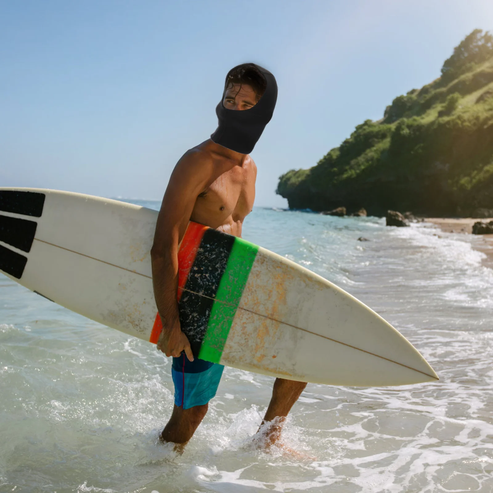 

Warm Hood Neoprene Snorkeling Cap Full Head Protector Stretchable Swim Hat for Surfing Sailing Kayaking Outdoor