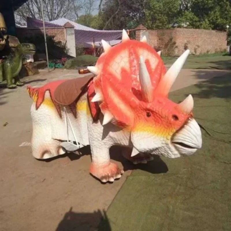 

A Square stall large double person dinosaur tram amusement equipment electric car bumper car