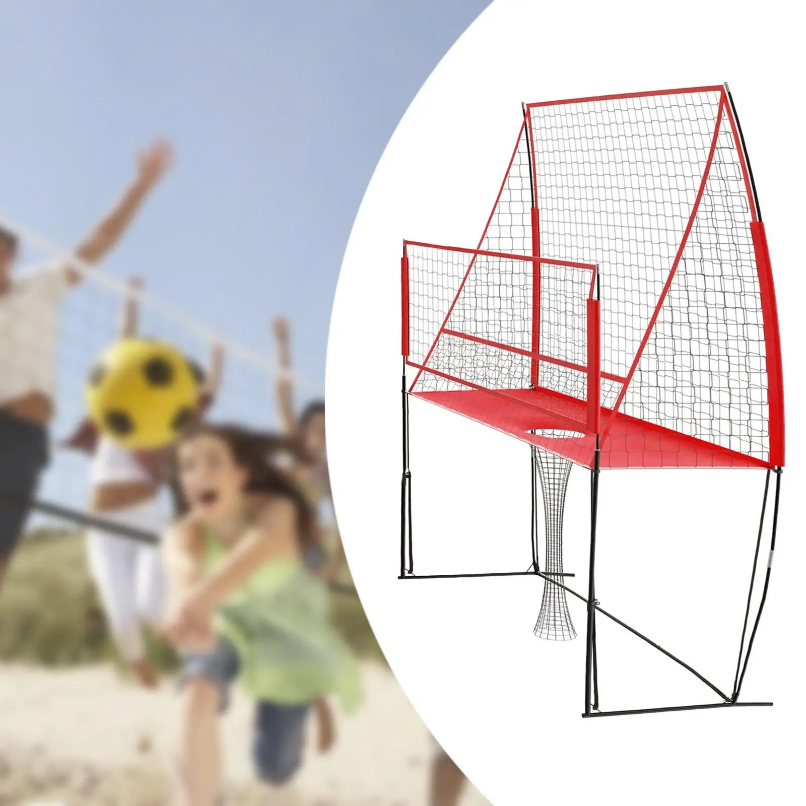 Volleyball Practice Net Lightweight Convenient Portable Adjustable Height for Team Hitting Solo Training Outdoor Sports Serving