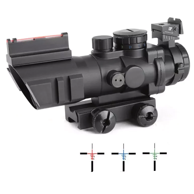 for SPINA Hunting Optics 4x32 dual illuminated compact scope  with fiber optic sight for hunting