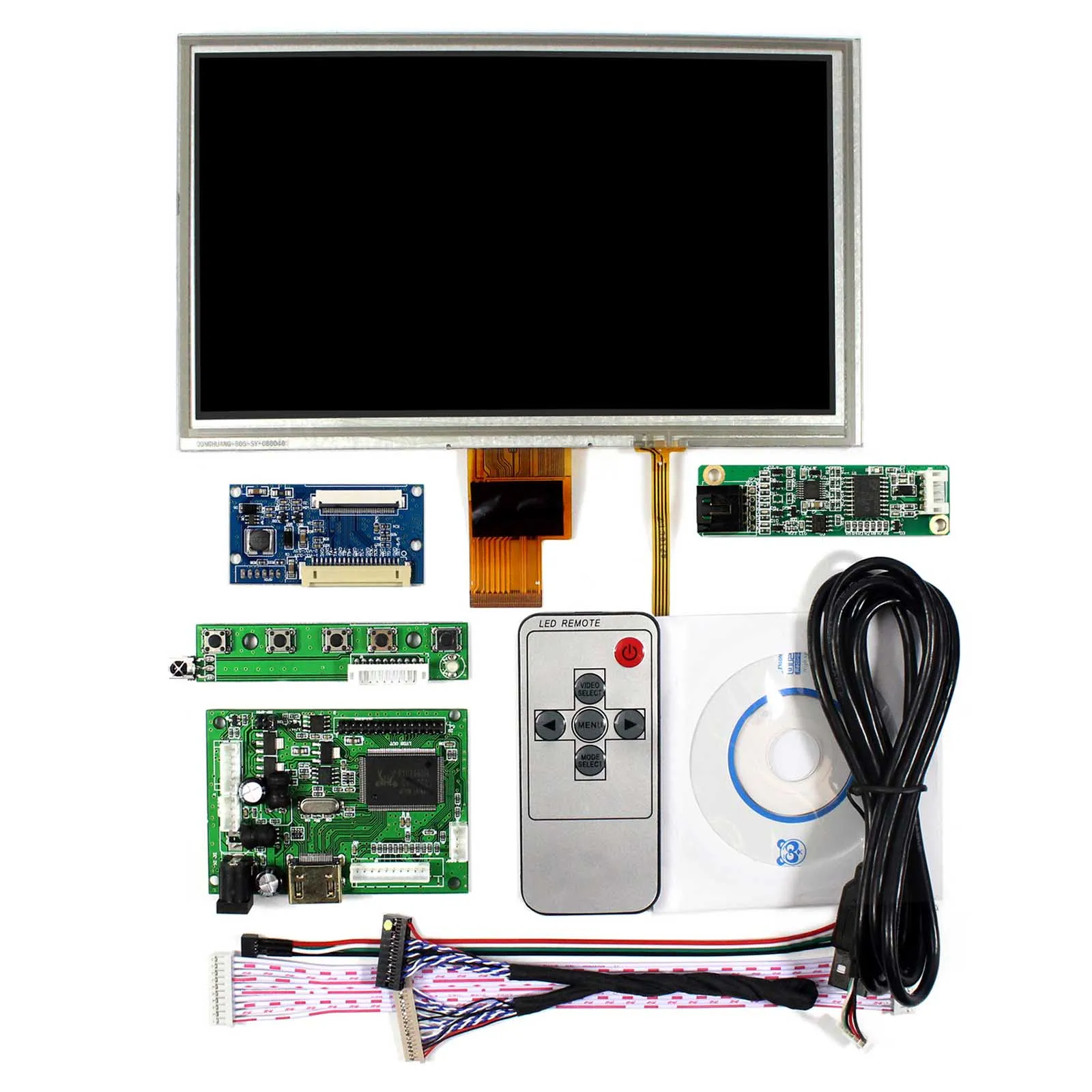 1024X600 Resolution 8 inch touch screen Backlight  WLED 8inch LCD Screen ZJ080NA-08A HD MI  LCD Controller Board VS-TY2660H-V1