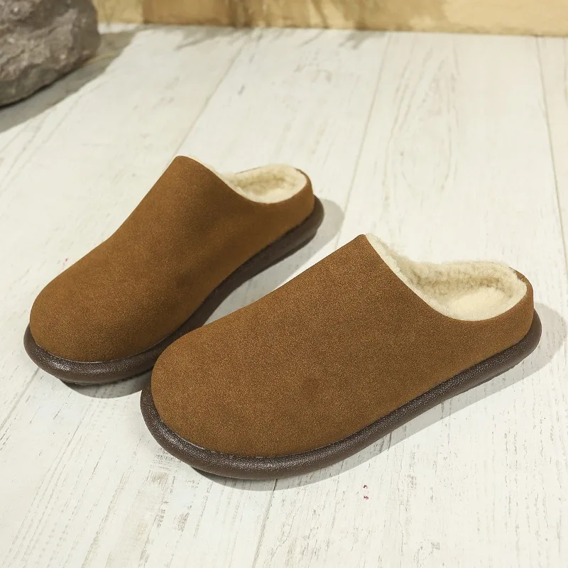 المرأة سميكة سوليد مبطن نعال من القطن داخلي المضادة للانزلاق ومقاومة للاهتراء نعال من القطن شتاء دافئ المرأة النعال