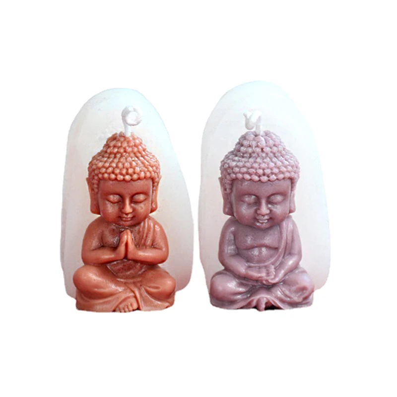 Stampo in silicone 3D Maitreya - Buddha della chiesa fai-da-te per gesso, resina epossidica, sapone aromatico, cottura al cioccolato e decorazione domestica