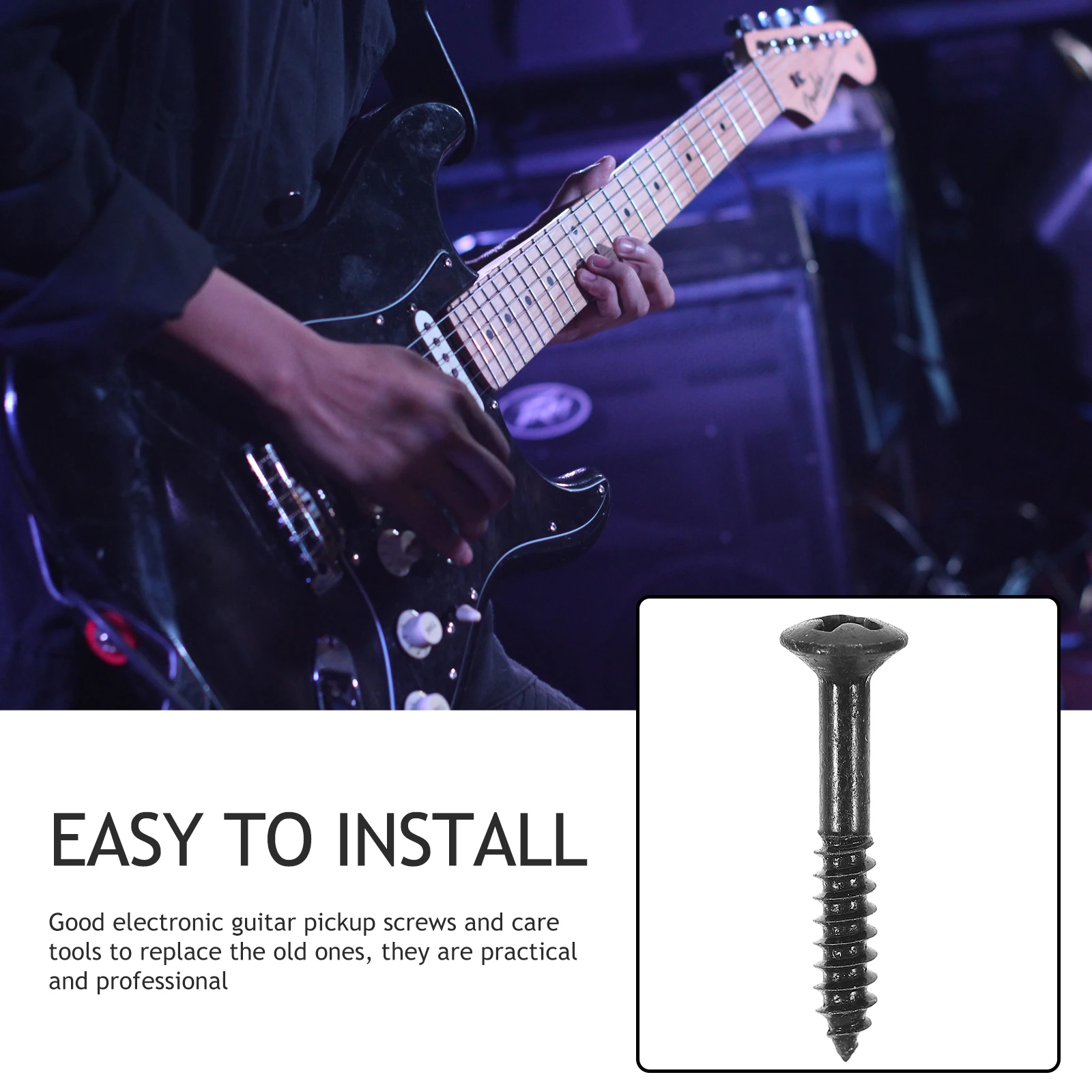 

40 Pcs Supplies Pickup Screw Musical Instruments Electric Guitar Metal Mount Socket Screws