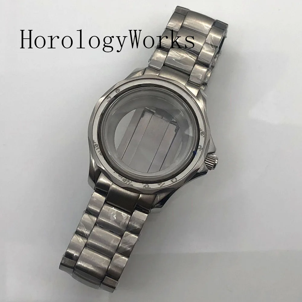 41mm Stainless Steel Case Sapphire Glass Watch Parts Fit Miyota8205/8215/821A ETA2836 ST1612 Movement