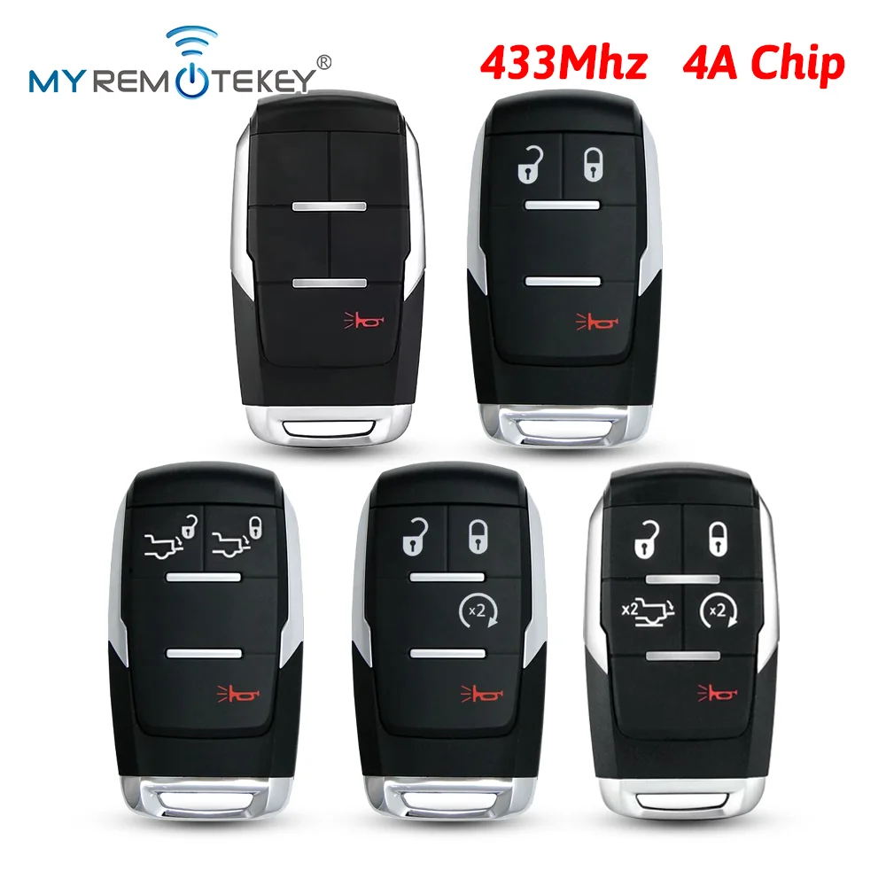 

MYREMOTEKEY GQ4-76T умный ключ 1 кнопка 433 МГц 4A чип для Dodge Ram 2500 3500 4500 5500 2019 2020 2021