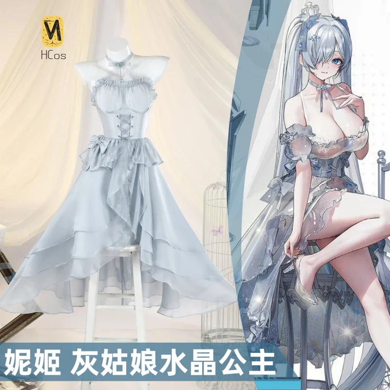 

HCos nikke Золушка Стеклянное женское платье принцессы Костюм Косплей Рождественские костюмы на Хэллоуин Comic Con Dress