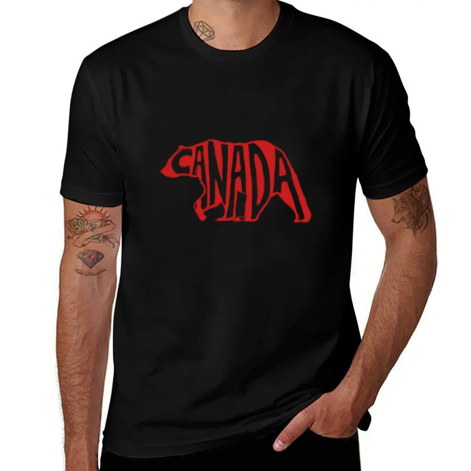 

Canadian Bear T-Shirt cotton man t-shirts Personalized t-shirt for a boy big and tall t shirts for men