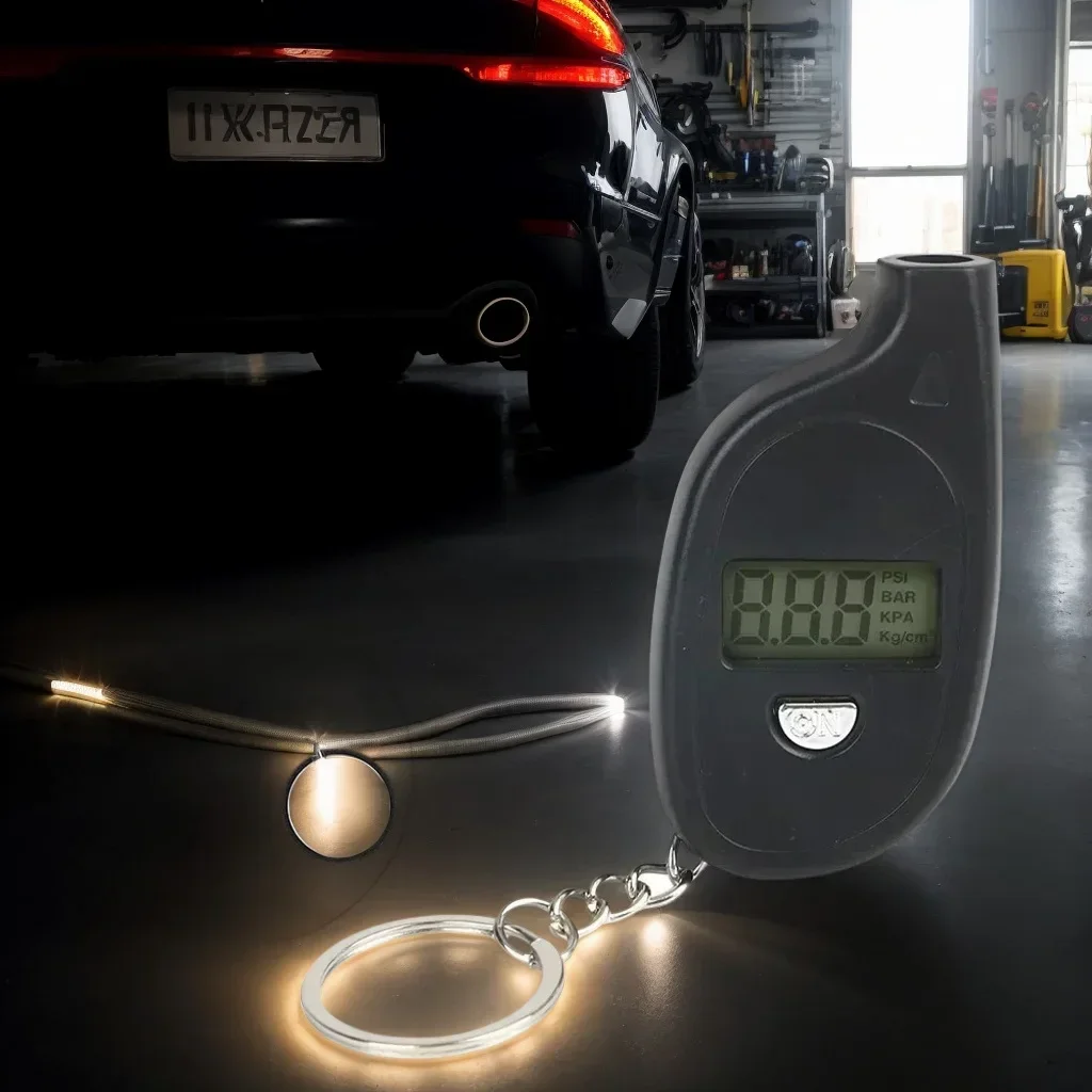 

Car & Motorcycle Tire Air Pressure Tester – Digital LCD Gauge with Safety Alarm for Tires