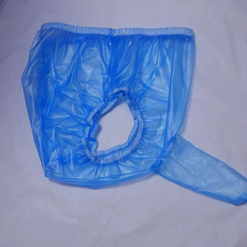 Sexy Soft Transparent JJ Sheath Plastic PVC Men High Waisted Underpants Smooth Silent ABDL Briefs Waterproof Adult Baby Panties