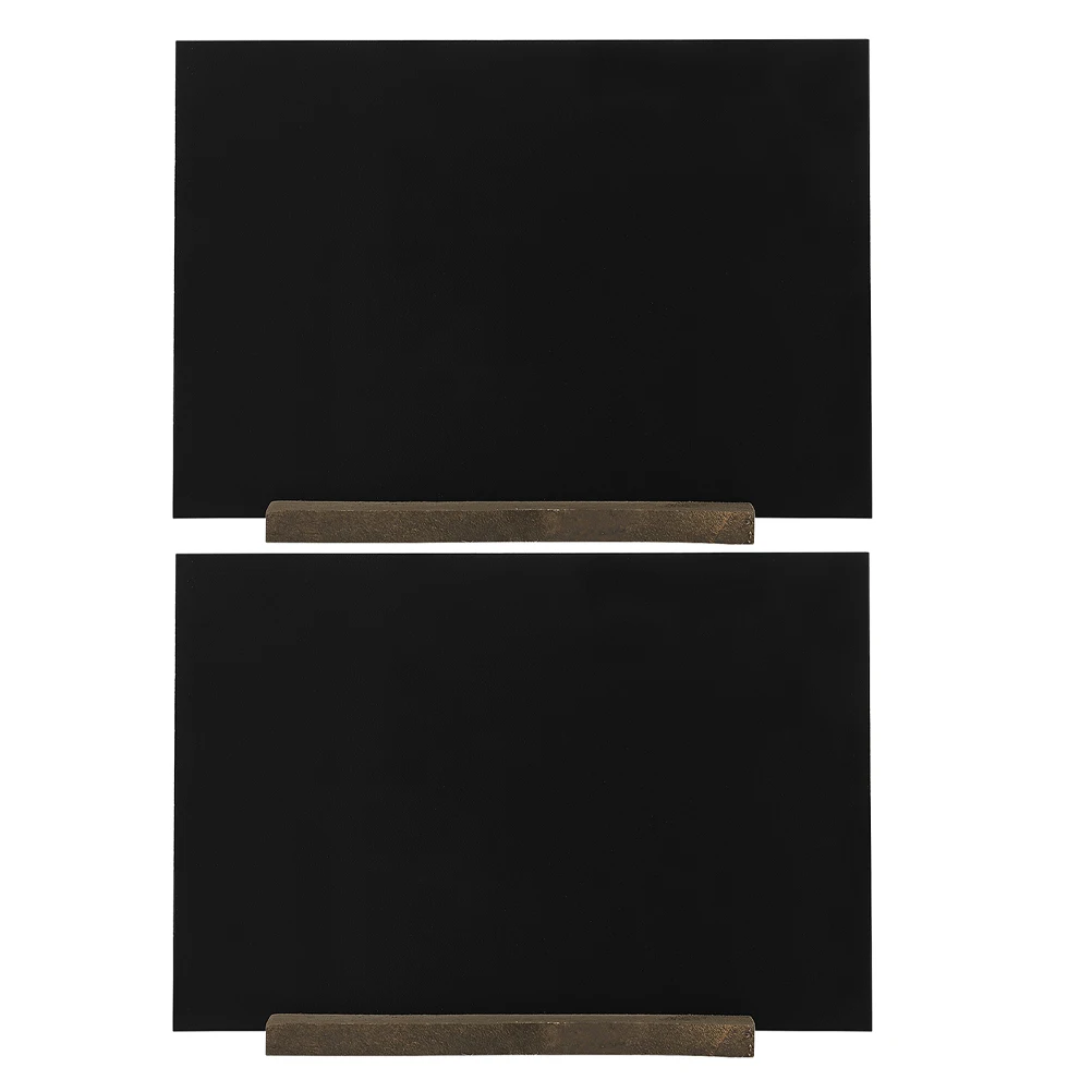 

2Pcs Wooden Sign Small Blackboard Chalkboards Tabletop Menu Signs For Food At A Party Kitchen Food Reusable