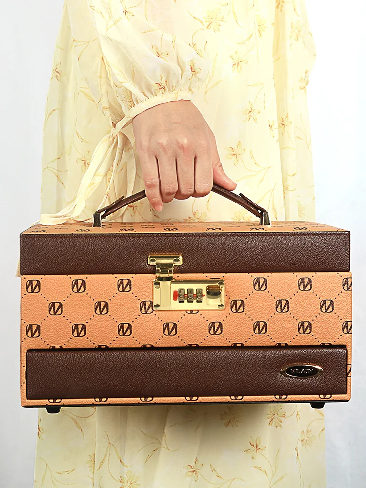Lockable Jewelry Organizer with 3 Tiers Jewelry Box for Women Girls Gifts
