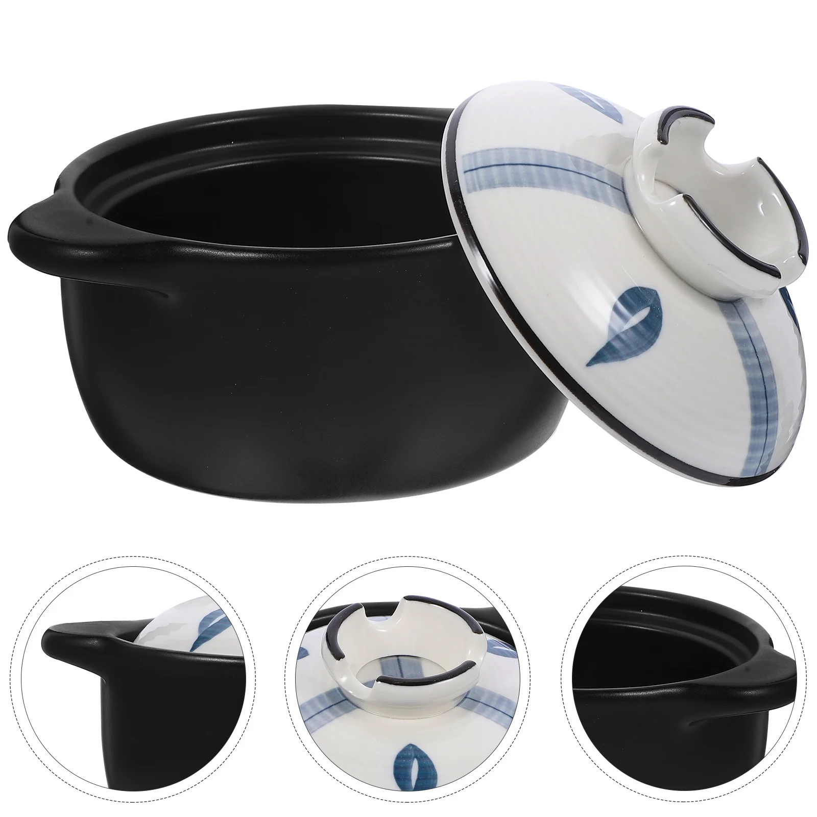 

Керамическая кастрюля с запеканкой, термостойкая, с антипригарным покрытием, безопасная, здоровая кастрюля для тушеной курицы, рисового супа, риса, бибимбап, домашней кухни