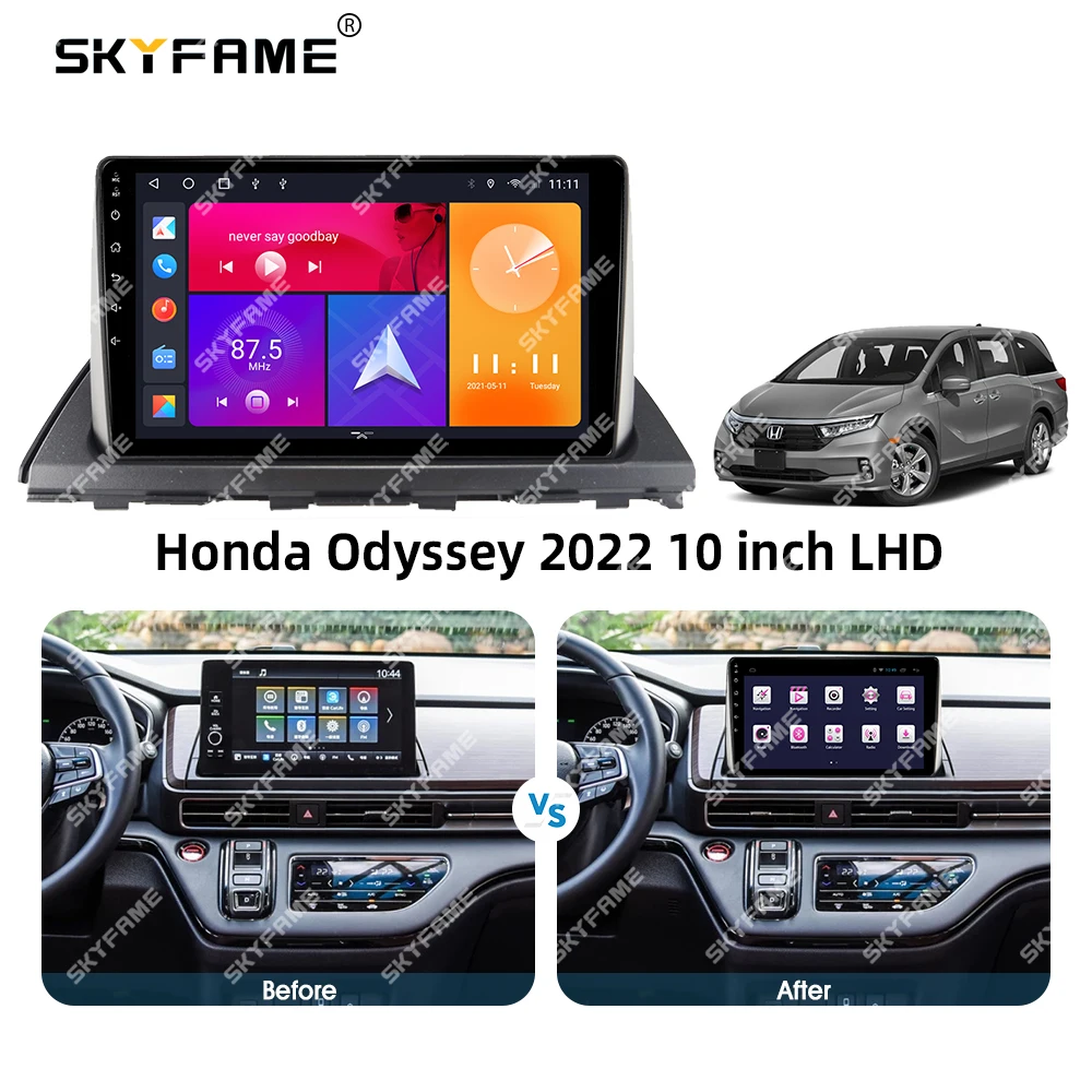 SKYFAME автомобильная рамка Fascia адаптер Canbus Box декодер Android радио приборная панель монтажная панель комплект для Honda Odyssey
