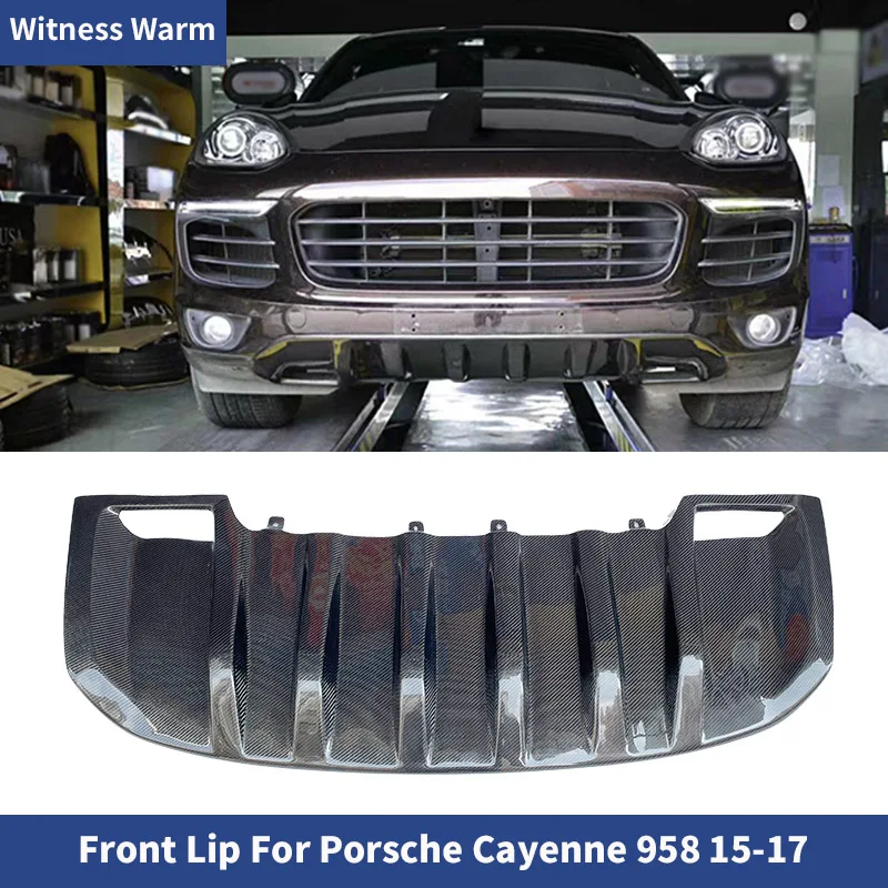 

Carbon Fiber Front Bumper Lip Spoiler Splitter For Porsche Cayenne 958 GTS Tuning 2015-2018