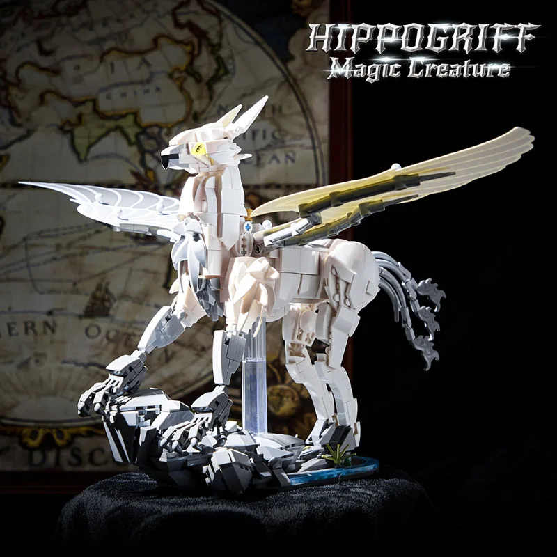 Creative MOC 698pcs Magic World Hippogriff Model Building Blocks Set Magical Creature Figures Kit Bricks Toys For Children Gifts