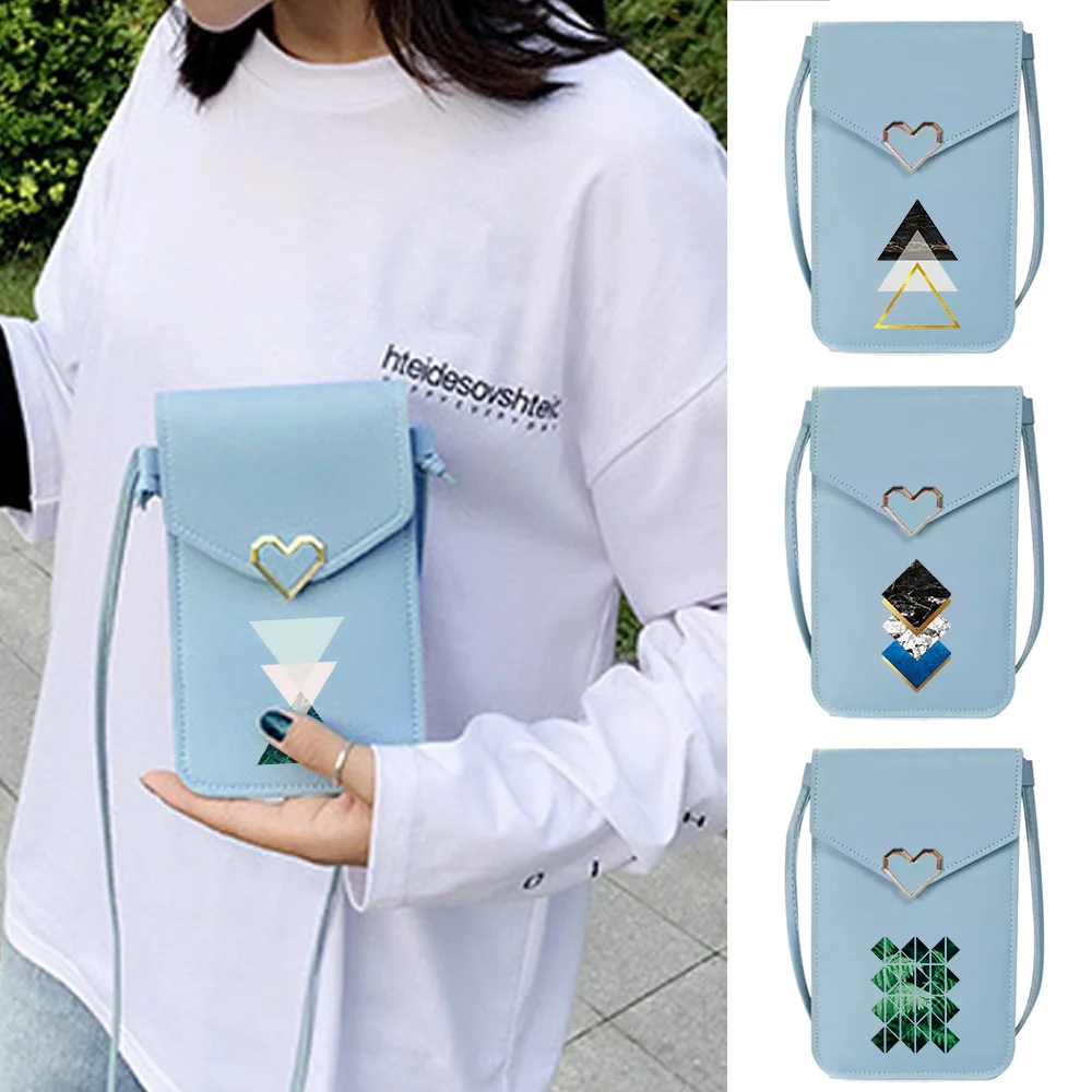 

Легкая сумка для телефона с узором, универсальная прозрачная сумка для телефона с сенсорным экраном, повседневная сумка через плечо для поездок на работу и покупок