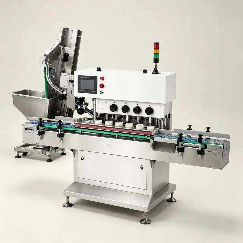 Vacume Aluminium Lubricating Oil Small 100ml Drink Whisky Bottle Sealing Feeding and Capping Machine