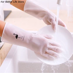 1 Pairs 3 Size Household Dish Rubber Washing Gloves Waterproof For Cleaning Durable Odorless Good Toughness Home Kitchen Tools