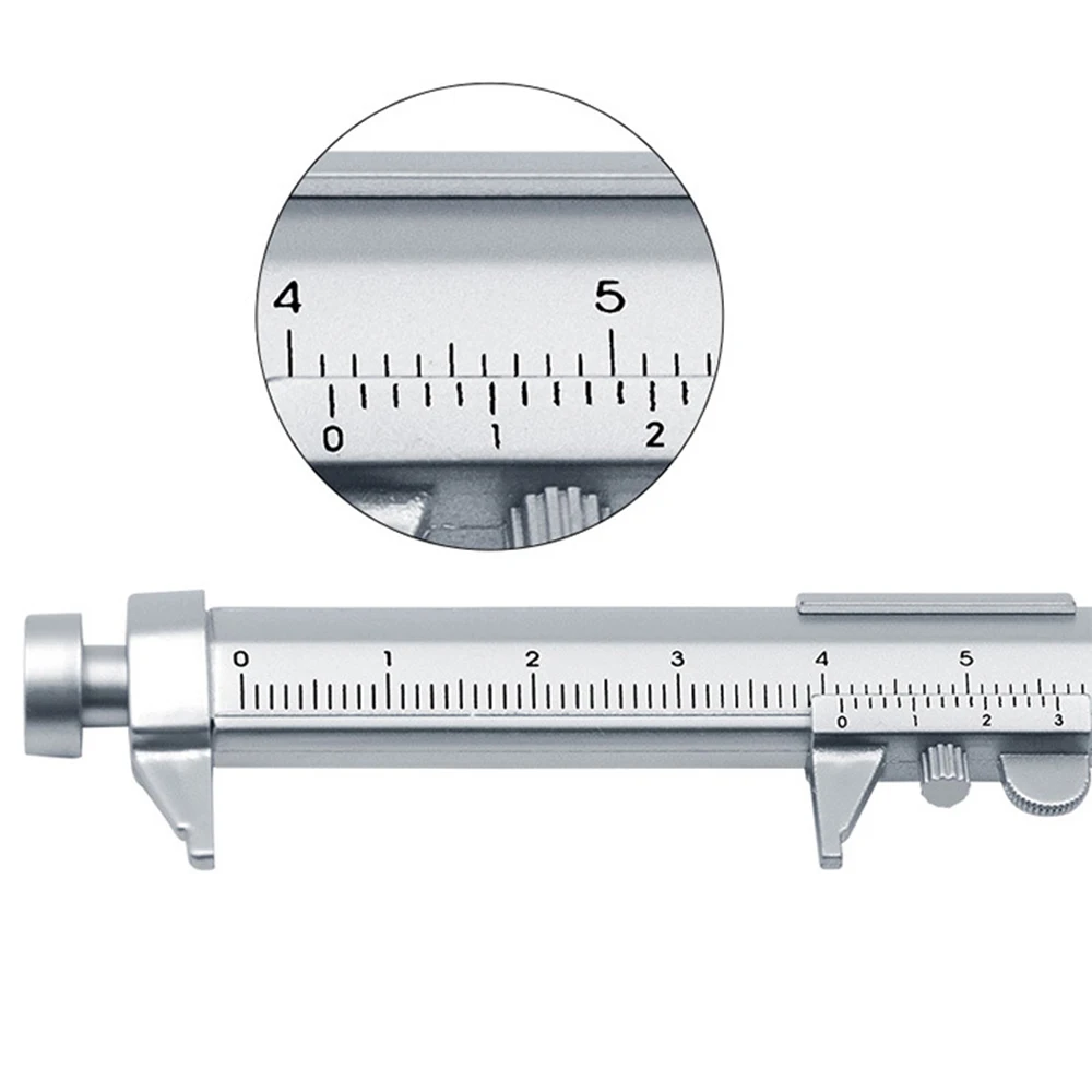 1-3 szt. Wielofunkcyjny noniusz suwmiarka 0-100MM do pomiaru listew ABS 1.0mm długopis z żelowym wkładem długopis Dropshipping czarny/niebieski wkład