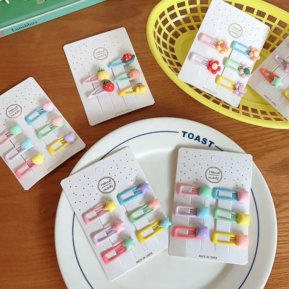 

5/6 шт./компл., модные милые заколки для волос с фруктами, мини-красивая заколка для волос, красочная повязка на голову для детей