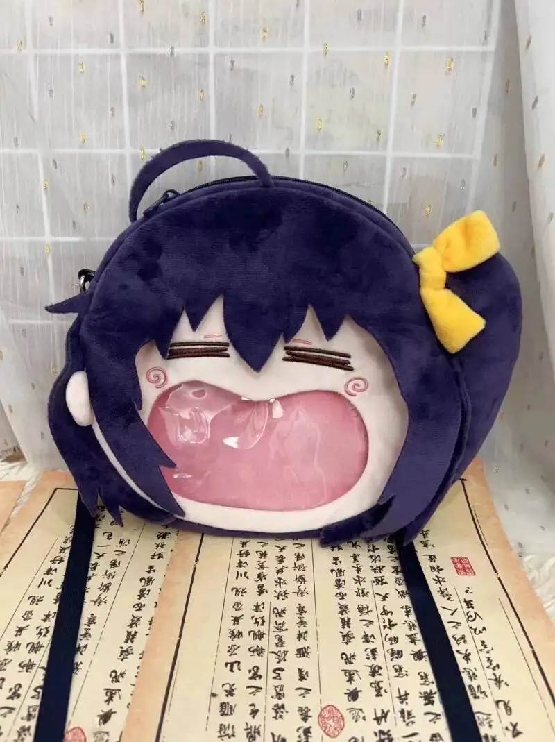 Love Chunibyo Other Delusions Cosplay Takanashi Rikka Transparent Campus Plush Zipper Backpack Messenger Bags Shoulder Bag