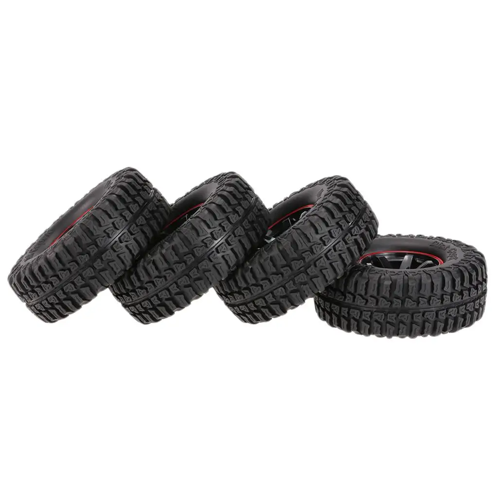

RC 1.9 Inch Crawler Tire with High Grip Rubber Rim Set for 1/10 Axial SCX10 D90 4WD Drift Tracks