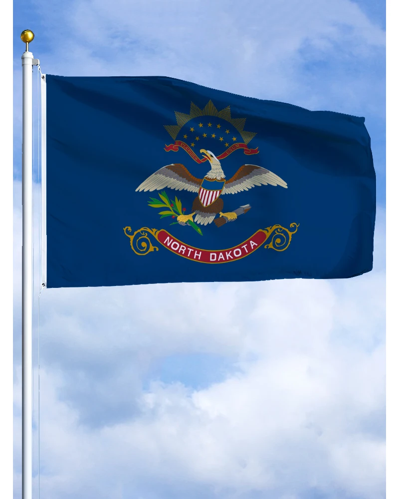 60×90 90x150 120×180CM North Dakota state usa Flag Polyester Printed Banner Tapestry For Decor